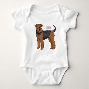 Body Airedale terrier dog cartoon