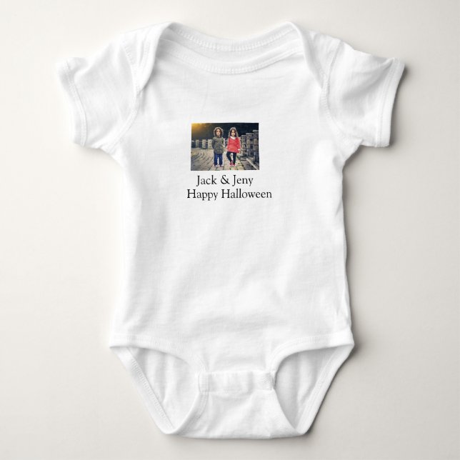 Body ajouter nom photo texte Halloween enfant fille gar (Devant)