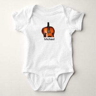 Body Ajoutez votre nom texte brun amateur de violon mus
