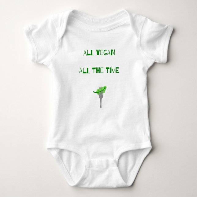 Body All Vegan All Time - Pro Vegan Baby Humour (Devant)