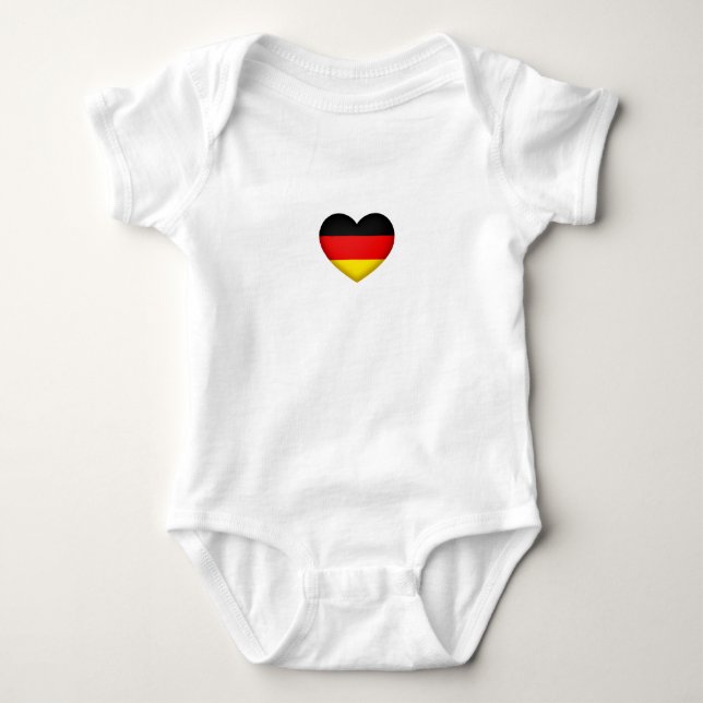 Body Allemand Pride Black Red Gold Emblem Coeur (Devant)