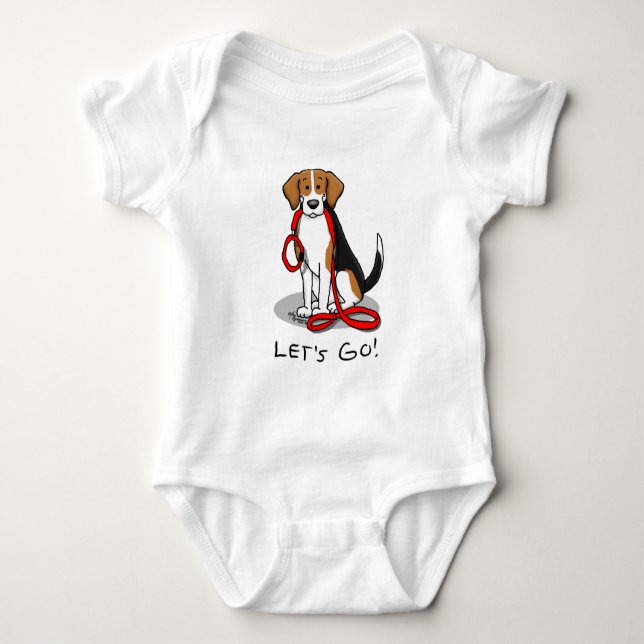 Body Allons-y ! (marche) Chien Beagle (tri couleur 3) M (Devant)