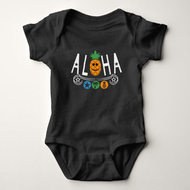 Body Aloha Pineapple Design - Bodysuit Baby Jersey (Devant)