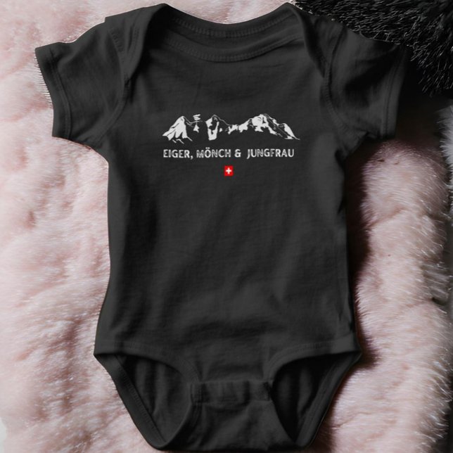 Body Alpes suisses | Eiger Mönch &Jungfrau | Bodysuit b (Eiger Monch Jungfrau baby bodysuit)