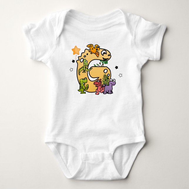 Body Alphabet Dino pour Bébés dont le Nom Commence par  (Devant)