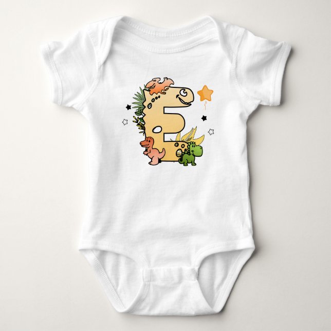 Body Alphabet Dino pour Bébés dont le Nom Commence par  (Devant)