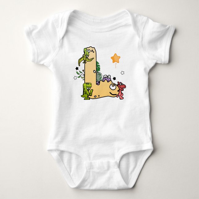Body Alphabet Dino pour Bébés dont le Nom Commence par  (Devant)