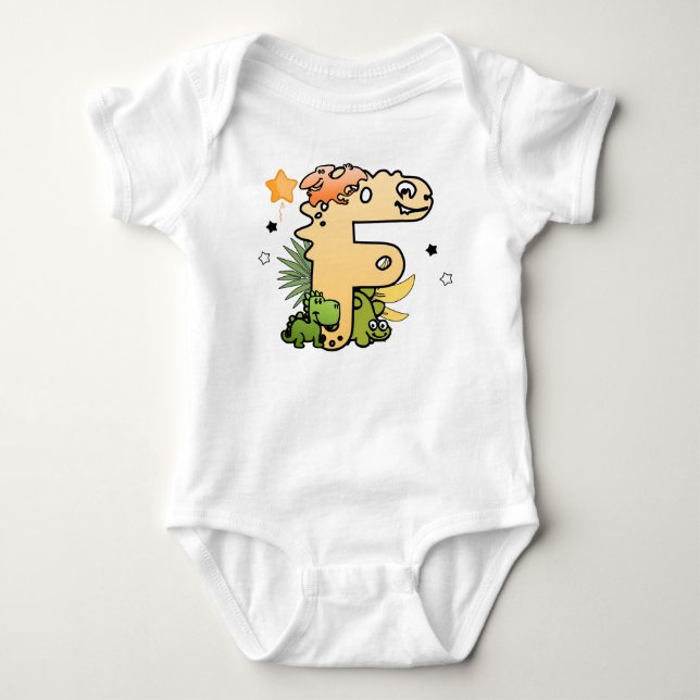 Body Alphabet Dino pour Bébés dont le Nom Commence par  (Devant)