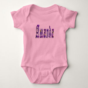 Body Amanda, Nom, Logo, Coffret Rose Pour Filles Bébées