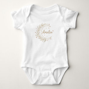 Body Amelia Custom Name Baby Bodysuit - Elegant Celesti