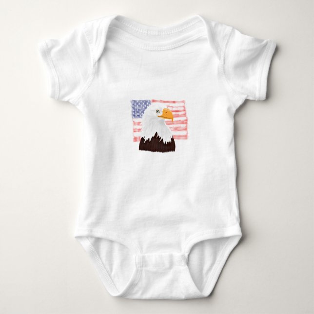 Body American Bald Eagle and Flag - transparent. (Devant)