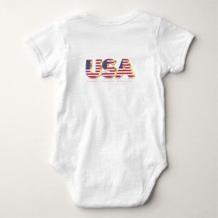 Body American Flag USA Baby Bodysuit or T-Shirt