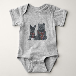 Body Amis Patriotes : Chien et Chat du Royaume-Uni