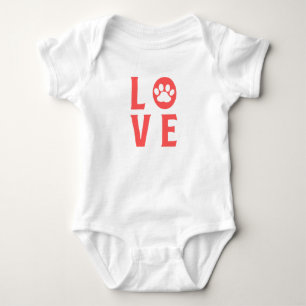 Body Amour avec Empreinte de patte (Chats, Chiens, Anim