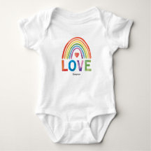AMOUR Couleur Vive Arc-en-Ciel Aquarelle Enfant Bé
