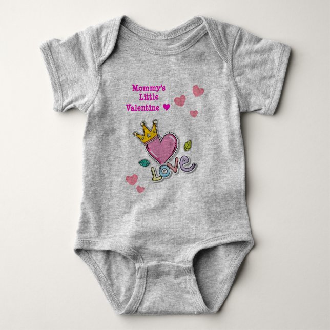 Body AMOUR customisé - LA PETITE VALENTINE DE MOMMY ♥ C (Devant)