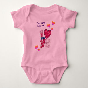 Body AMOUR customisé - PETIT BÉBÉ VALENTINE
