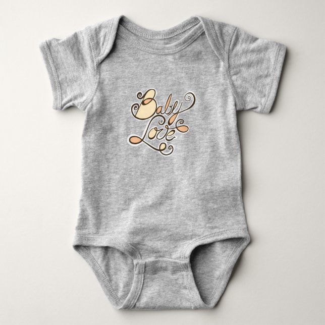 Body Amour de bébé orange pêche (Devant)
