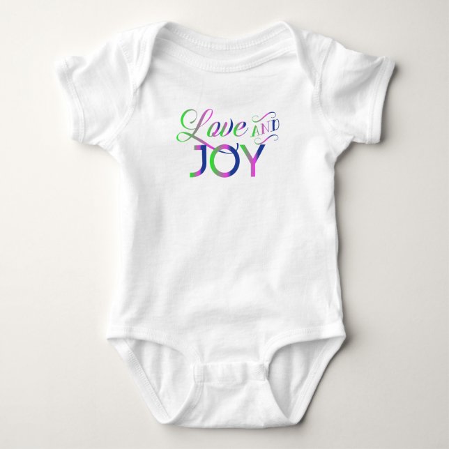 Body Amour Et Joie Bodysuit Bébé Colorée (Devant)