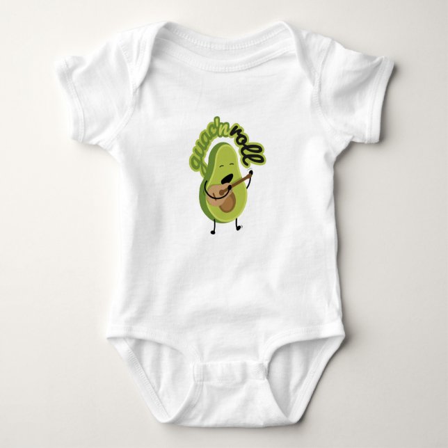 Body Amusant Guac et Roll Avocado costume corps bébé (Devant)