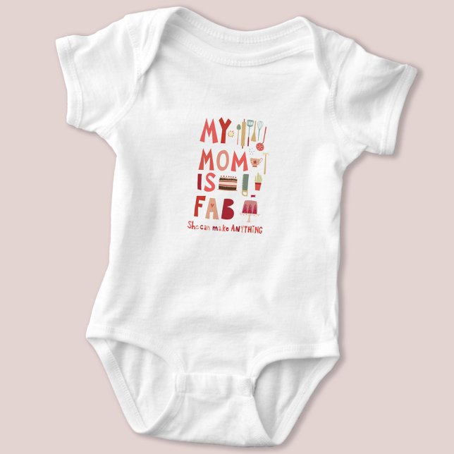 Body Amusant Ma mère est une fausse main (My Mom is Fab baby bodysuit)