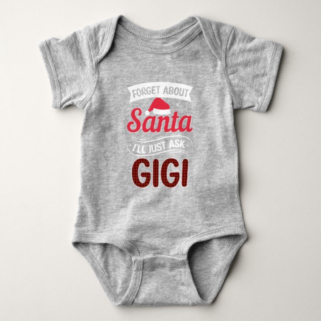 Body Amusant Oublier sur Père Noël/Gigi Baby Bodysuit (Devant)