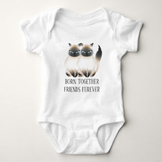 Body Amusant Unisex twin chats ajoute du texte
