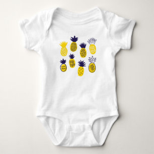 Body Ananas minimalistes, design abstrait coloré.