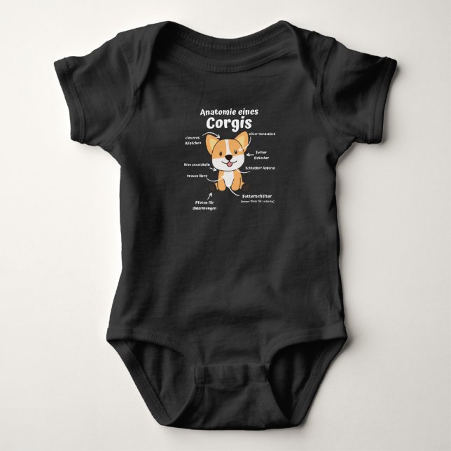 Body Anatomie D'Un Corgi Chiens Mignons Chiens Drôle Ch (Devant)