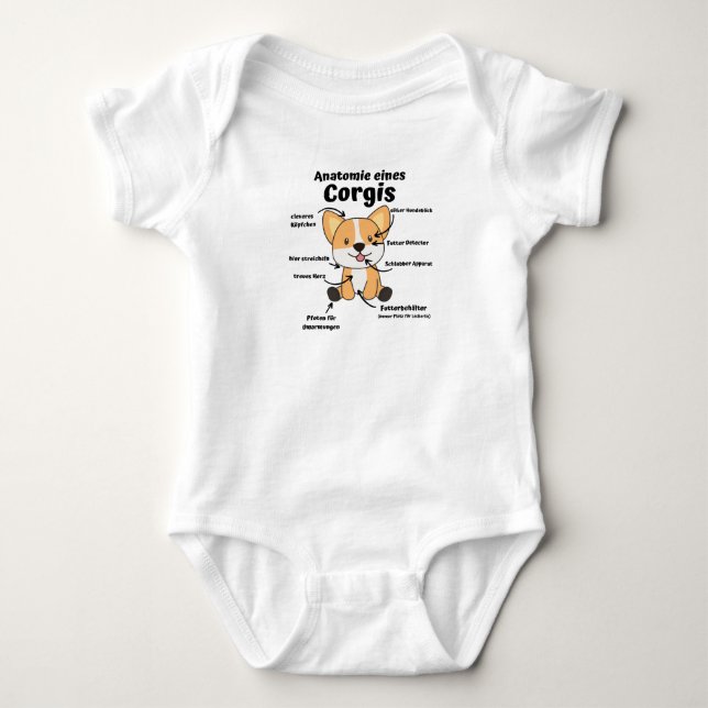 Body Anatomie D'Un Corgi Chiens Mignons Chiens Drôle Ch (Devant)