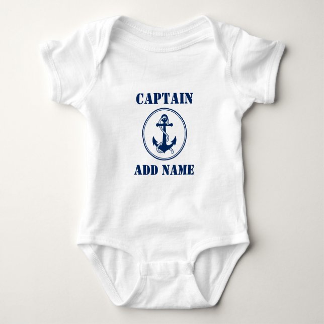 Body Ancre de bateau bleu marine avec corde et nom du b (Devant)