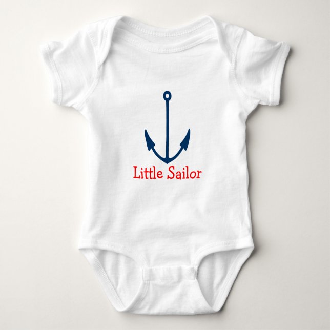 Body Ancre de bateau nautique bébé creeper | Petit mari (Devant)