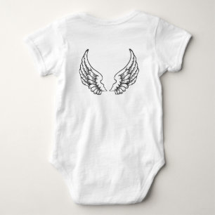Body Angel Wings Baby Bodysuit Noir