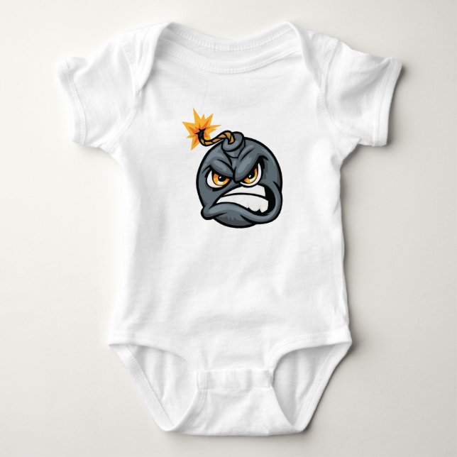 Body Angry Bomb Cartoon Baby Bodysuit (Devant)