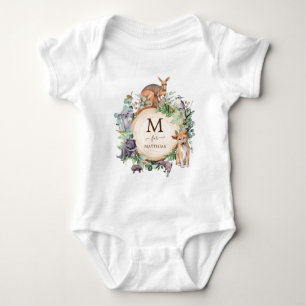 Body Animaux australiens Native Green Boy Monogram