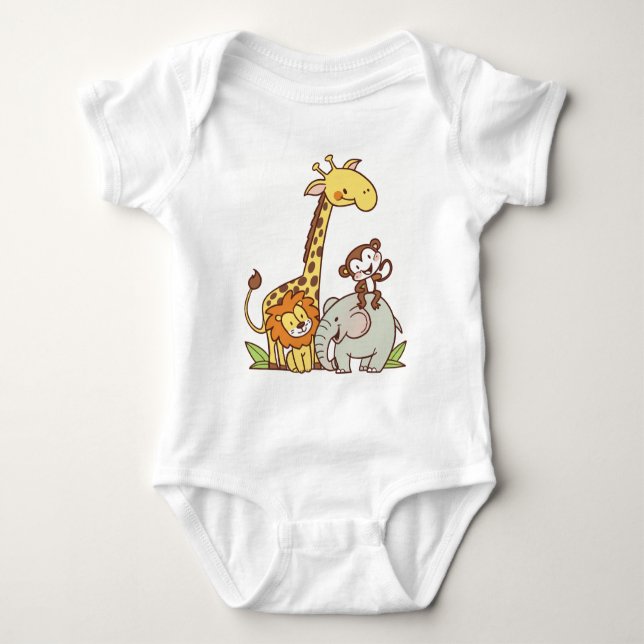 Body Animaux caricaturaux mignons - Giraffe, Lion & Sin (Devant)