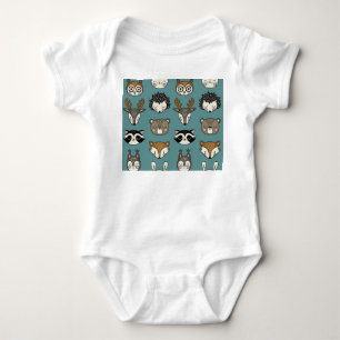 Body Animaux de bois mignons Motif Vintage