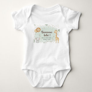 Body Animaux de la Savane Aquarelle - Bienvenue Bébé