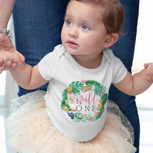 Body Animaux tropicaux de la jungle florale Premier ann (Créateur téléchargé)