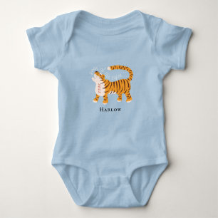 Body Année du Bodysuit Bébé Bleu Tigre