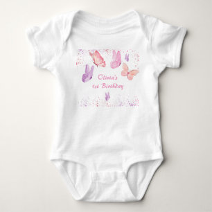 Body Anniversaire Papillon Rose Violet