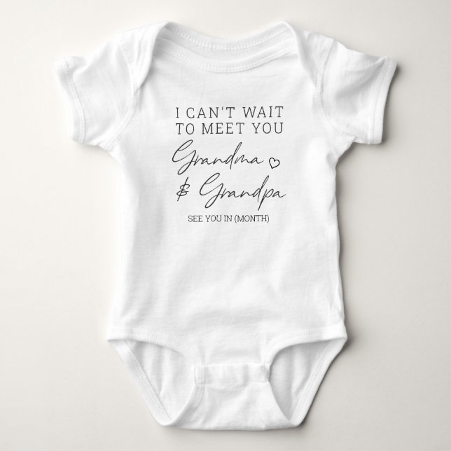 Body Annonce de grossesse pour grands-parents (Devant)