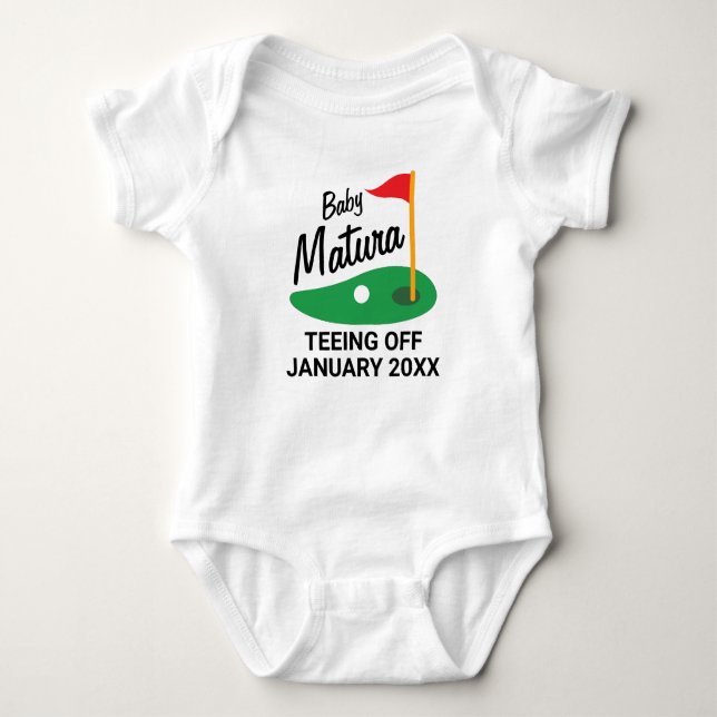 Body Annonce de naissance thème golf personnalisée (Devant)