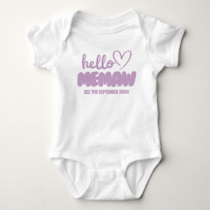 Body Annonce de Révélation de Bébé Fille Hello Memaw