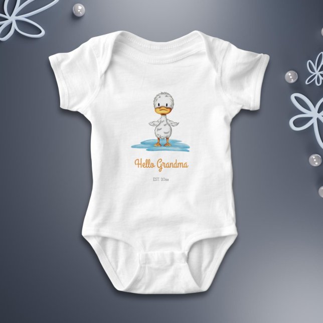 Body Annonce de révélation de bébé Grand-mère (Hello Grandma Baby Reveal Announcement Baby Bodysuit.jpg)