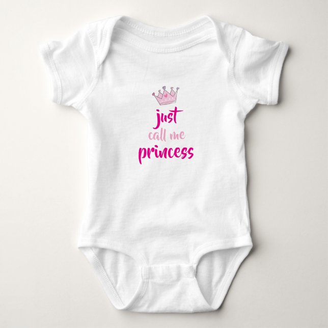 Body Appelle-moi simplement Princesse, bébé drôle (Devant)