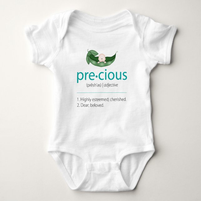 Body Aqua "Precious" Pea-in-a-Pod Baby Tee (Devant)