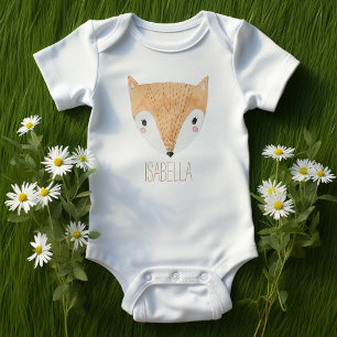 Body Aquarelle adorable Renard bébé