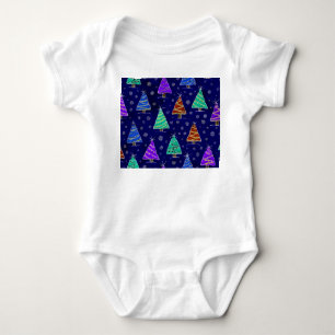 Body Aquarelle Arbres de Noël : Motif forestier.