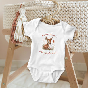 Body Aquarelle Bébé Cerf Jésus aime Bébé Bodysuit